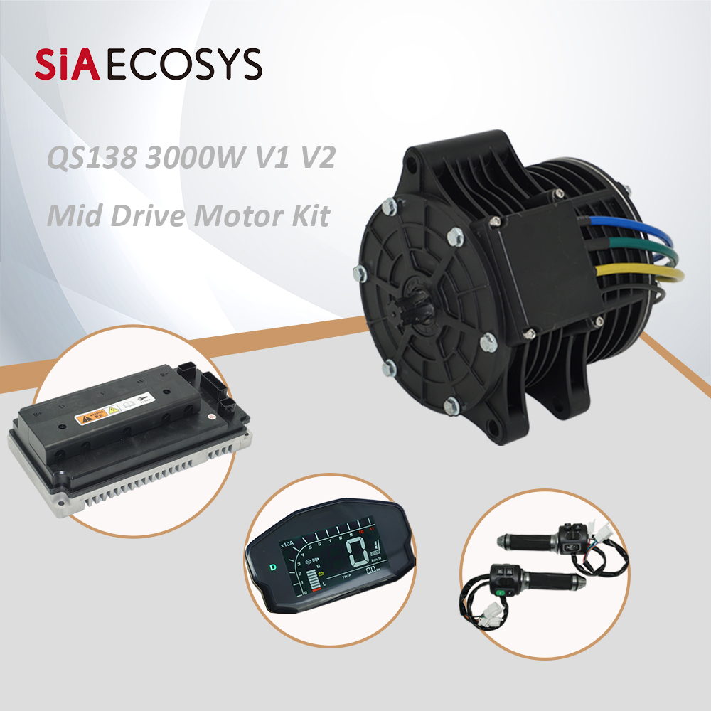 QSMOTOR QS138 3000W 72V 100KPH - Mid Drive Motor Kit 72V 3000W recension och pris